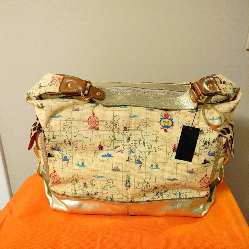 Vintage Sharif Map Tote